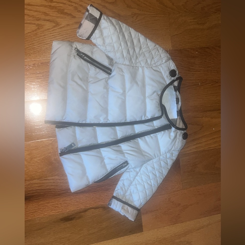 Burberry Kids White Puffer Jacket